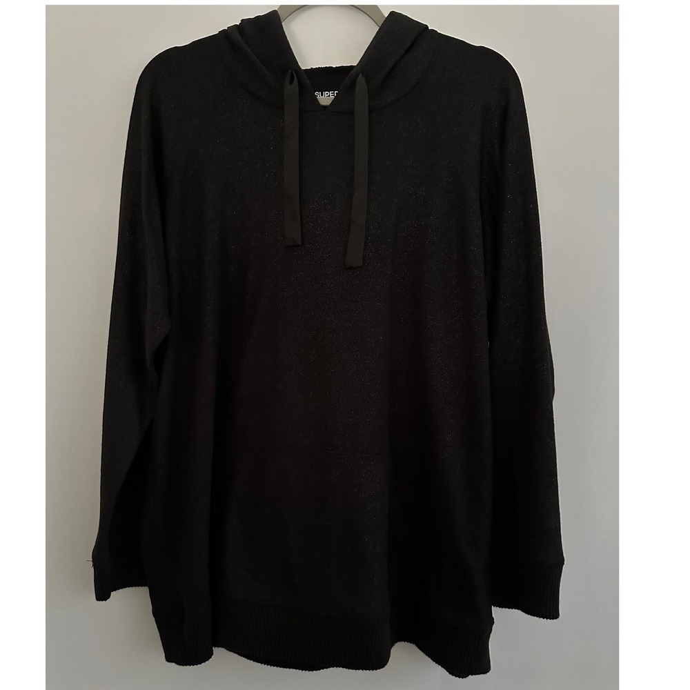 torrid Black Shimmer Lightweight Hoodie Sweatshirt